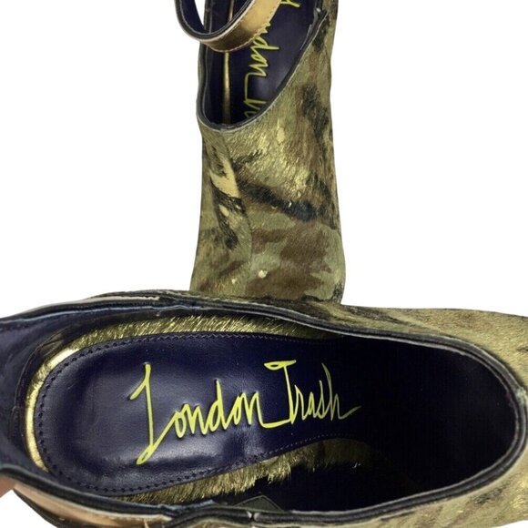 London Trash Gold Metallic High Heel Platforms Size8 Stripper Vixen Sexy MobWife - Picture 8 of 8